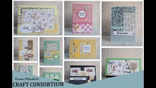 Craft Consortium Farm Meadow - 10 cards One 6x6 PaperPad