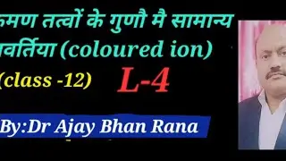 Coloured ions property of transition elements. (Class 12)