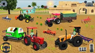 MAHINDRA 🚜, JOHN DEERE  🚜, SONALIKA 🚜, KUBUTA 🚜 , TRACTOR TROLLEY FROM FARMING 🌾 3D GAM VIDEO PLAY 😱