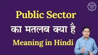 Public Sector meaning in Hindi | Public Sector ka matlab kya hota hai | Spoken English