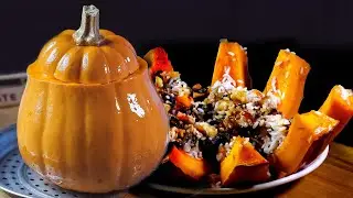 My Grandma's Healthiest Secret Recipe🎃🍚✨ Stuffed Pumpkin with Rice