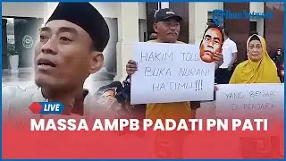 🔴Massa AMPB Padati PN Pati Mengawal Sidang Perdana Botok dan Teguh, 1.000 Nasi Kotak Dibagikan