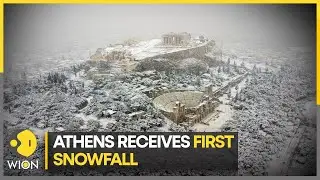 Athens receive season's first snowfall | WION Climate Tracker | World News | English News | WION