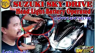 How to Battery Operated Suzuki Sky Drive Head Light, Head Light Conversion @Dy Moto Tech & Dy I.Y TV