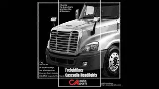Upgrade Your 2008-2017 Freightliner Cascadia with RGB LED Halo Projector Headlights!  #freightliner
