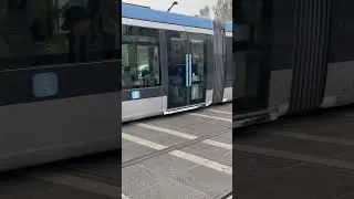 French tramway 🚃 #streetcar #transport #street #city #citytransport #unusual #citylife #road #drive