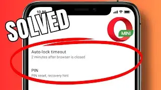 How to adjust auto-lock timing in Opera Mini