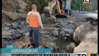 Deslizamiento de tierra en Solol&aacute;