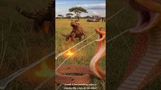 Dragon Lizard Attacks Giant Cobra on Safari! 🔥 shorts!#CGI #VFX #Dragon