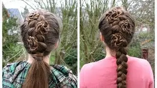 Dutch braid with rosettes tutorial - HairAndNailsInspiration