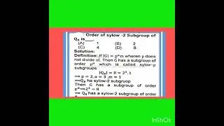 What is the order of a Sylow subgroup?What is a Sylow 2-subgroup