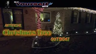 Artificial Christmas tree as an outside Christmas tree