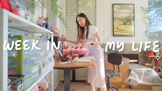 STUDIO VLOG 🌸 draw with me, getting crafty, and healthy work balance
