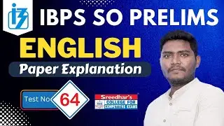 IBPS SO 2022 PRELIMS MOCK TEST NO-64 | ENGLISH PRACTICE SET WITH IMPORTANT QUESTIONS
