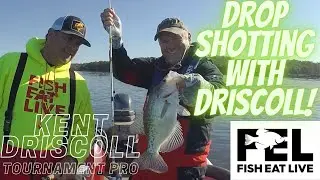 How to drop shot for Crappie with Kent Driscol and Crappie Kirby Fish Eat Live