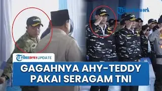 Penampilan Gagah AHY dan Letkol Teddy Saksikan Parade Laut Kapal Perang TNI AL di Teluk Jakarta