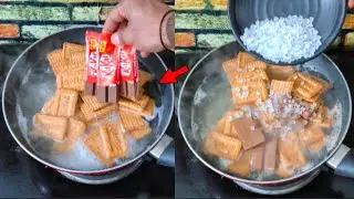 Boil Parle g biscuit and kitkat and make this unique and tasty recipe