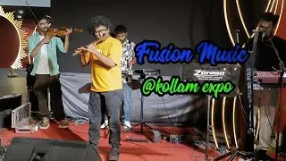 Fusion music, flute and violin performance 