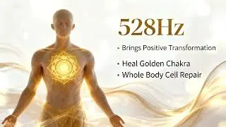 528Hz | Brings Positive Transformation | Heal Golden Chakra | Whole Body Cell Repair | 10 Hours