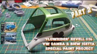Build Journal #7: 'Flowrider' Revell VW Samba Bus & BMW Isetta 1:16 Special Paint (part 2)