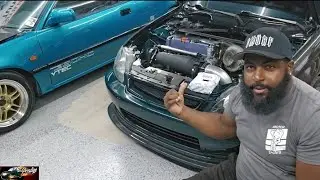 Installing New Parts On The Green Machine. From Auxito LED Light #SMURFTUNE #PRESTIGEMOTORSPORT.
