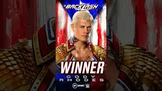 Cody Rhodes Winner last night at backlash #wrestling #wwe