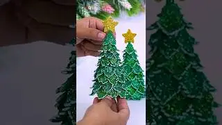 Superb Christmas Tree Making Idea with Glitter Foam🎄DIY Christmas Crafts #christmas #diy #craft