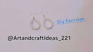 Diy White Beads Earrings #diy #craft #video  #viralvideo #youtube #earrings #viral  #viralcraft 