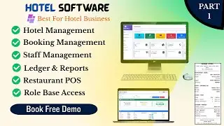 Best Hotel Management Software Demo | Room Booking, Check-in, Check-out, Thermal Bill System |