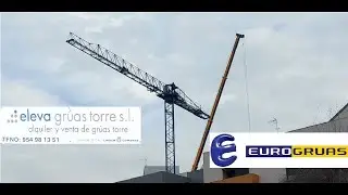 Desmontaje Gr&uacute;a Torre COMANSA 5LC3510 con LIEBHERR LTM 1070 4.2 ELEVA GR&Uacute;AS TORRE y EUROGR&Uacute;AS
