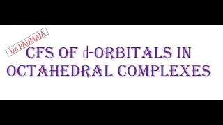 Crystal Field Splitting of d - orbitals in octahedral complexes