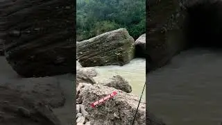 Hook 🪝 fishing seti river pokhara nepal 🇳🇵 #pokhara #fishing