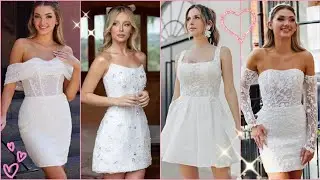 LOS VESTIDOS MAS COQUETOS PARA NOVIA CIVIL 2024 / VESTIDOS CORTOS Y BONITOS PARA BODA CIVIL 🤩