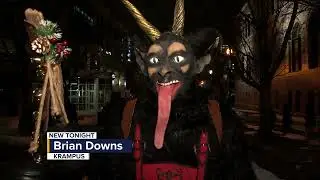 Krampus visits downtown Sioux Falls for holiday photos