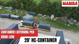 2x 20ft High Cube Container Lieferung mit Kran-LKW | HCT Hansa Container Trading GmbH
