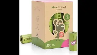 Earth Rated Dog Poop Bags, Guaranteed Leak Proof and Extra Thick Waste Bag Refill Rolls For Dog