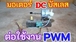 Brushless DC motor connected to a PWM (Pulse Width Modulation) board. @porbaan2023