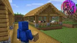 Building an animal barn in my Minecraft world.