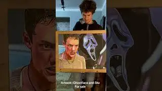 Artwok :Stu and Ghostface #screamwalker #stumacher #artist #ghostface #painting #scream