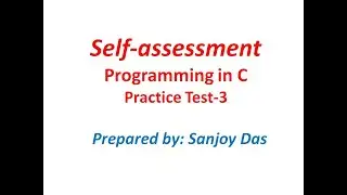 Programming in C: Practice Test-3