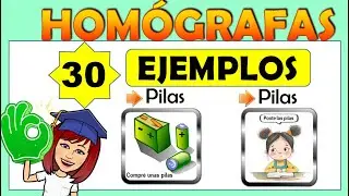 📚HOMÓGRAFAS 30 EJEMPLOS 👉EJERCICIO  para aprender y practicar 📌 Video educativo