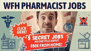 WFH Pharmacist Jobs | B.Pharm/M.Pharm Ke Liye | 5 High-Paying Remote Jobs No One Tells About | #job