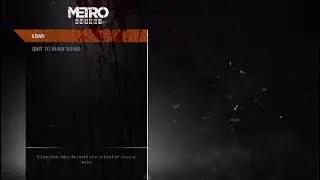 Metro Exodus - Bad Weather is a Terrible Idea
