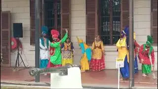 India's Punjabi folk dance group performance, National museum, Victoria, Seychelles
