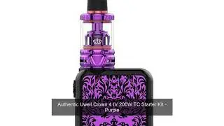 Authentic Uwell Crown 4 IV 200W TC Starter Kit - Purple