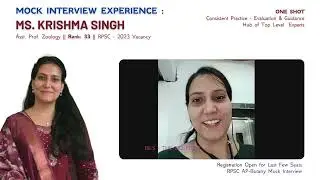 Mock Interview Experiences to Final Selection: RPSC Assistant Professor Journey - Ms. Krishma Singh