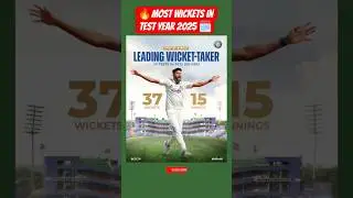 🔥Most wicket in test year 2025🗓️ #testcricket #cricket #india #crickettournament #shortfeed #shorts