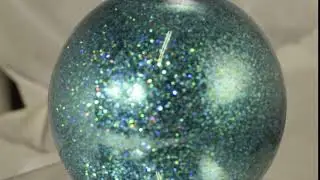 Peacock Blue Green Holographic .015 Square Metal Flake Color Sample.