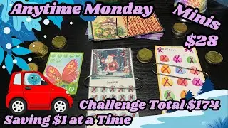 Finishing 4 Challenges $174~December 15 Anytime Monday Mini Day~Saving $28~Save One Dollar at a Time