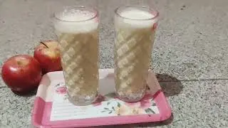 Apple Mikshake || How to make easy Apple Milkshake||* Mee Siri Talks *